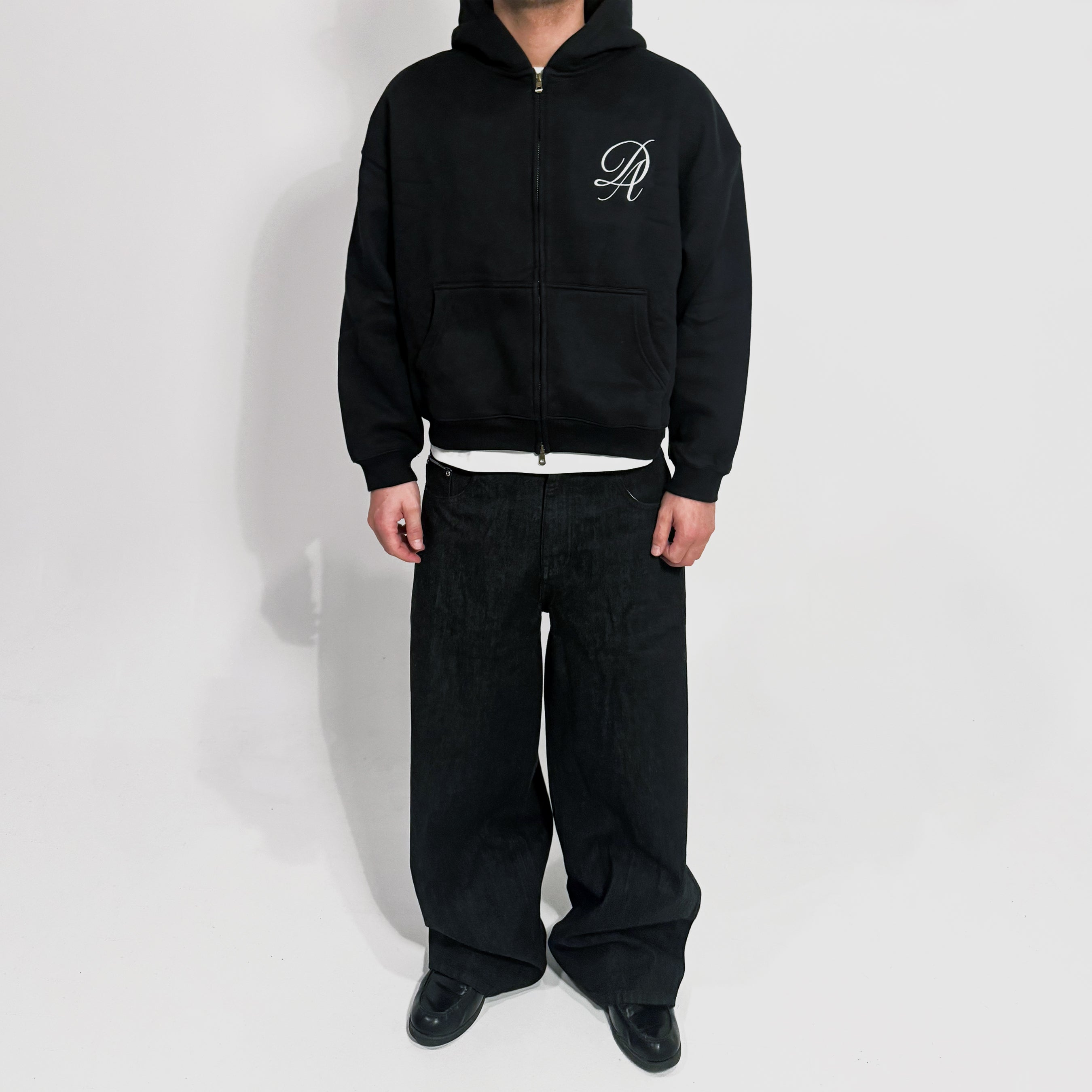 BOXY DREY ZIP-HODDIE