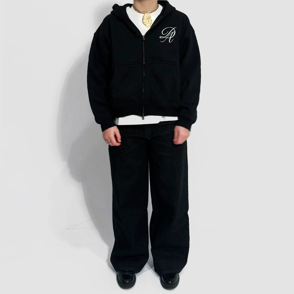 BOXY DREY ZIP-HODDIE