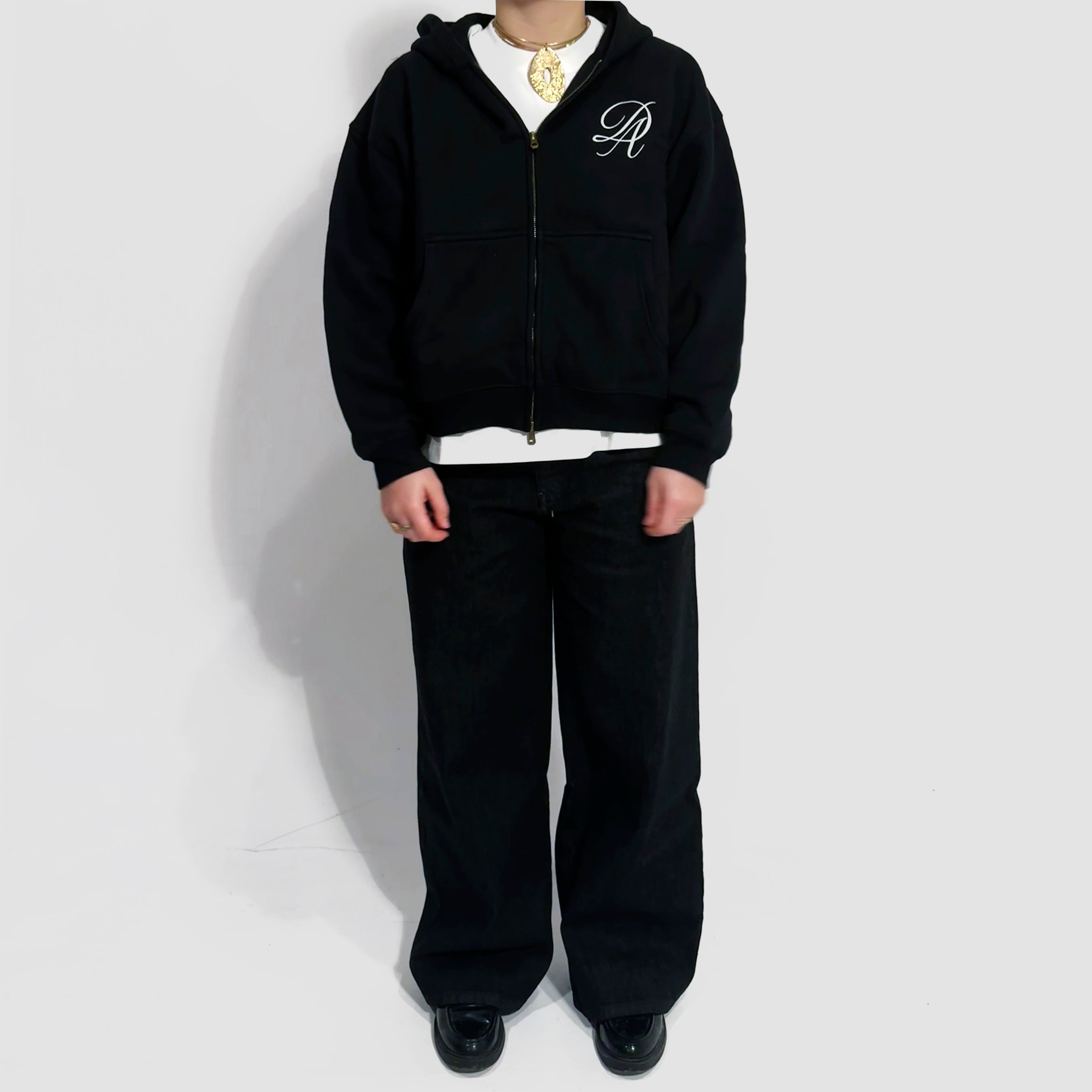 BOXY DREY ZIP-HODDIE